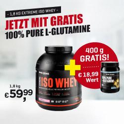 100% Pure L-Glutamin - 400 g GRATIS dazu!!!