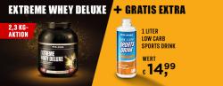 Extreme Whey Deluxe + Low-Carb Sports Drink gratis dazu!
