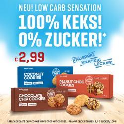 NEU: 0% Zucker - 100% Keks die neuen Low-Carb-Cookies!*